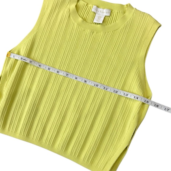 House of Harlow 1960 ribbed Cut-Out Cropped top high neck Lime Green size Medium - Picture 13 of 15